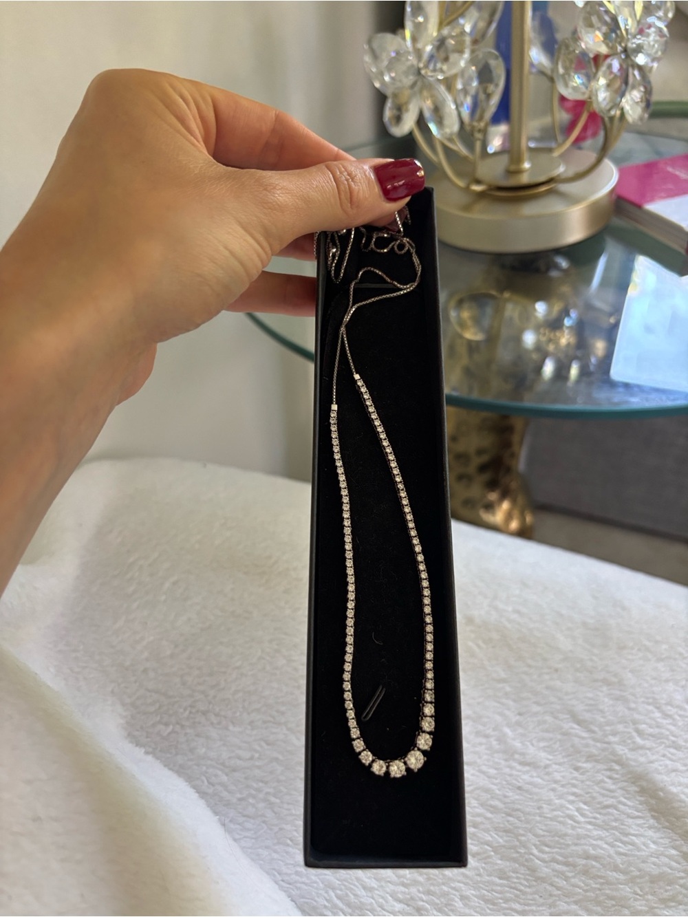 Elegantly Classic Tennis Necklace - Silver